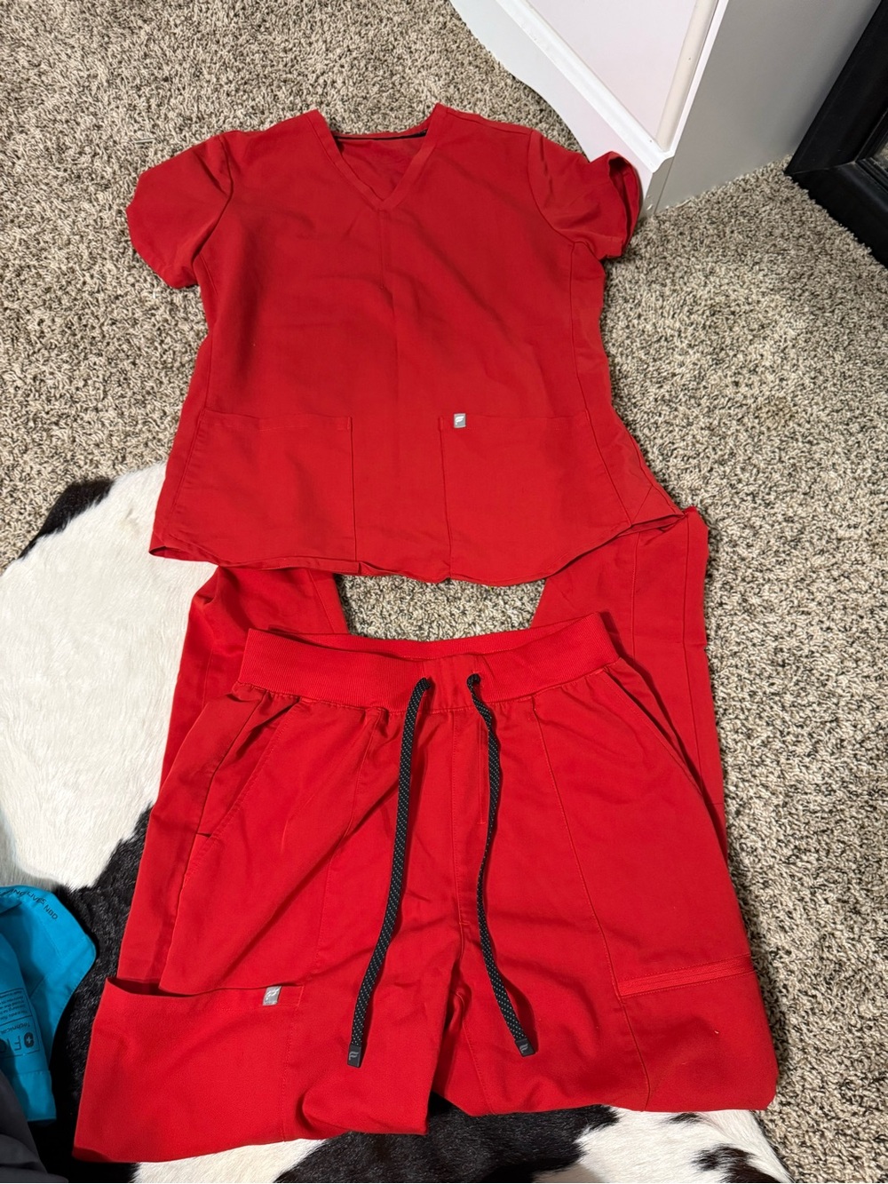 Fabletics Red Activewear Bottoms